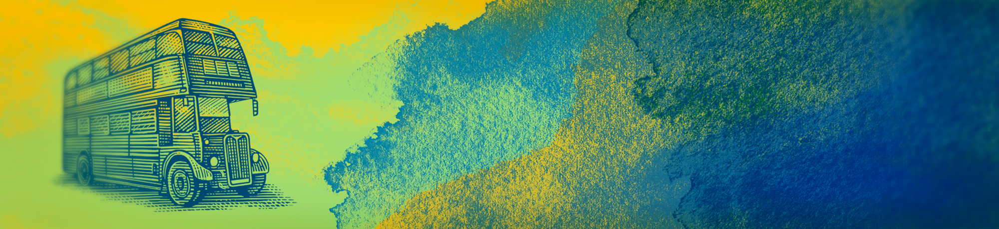 Header image showing combined watercolor brush strokes running from gold to blue